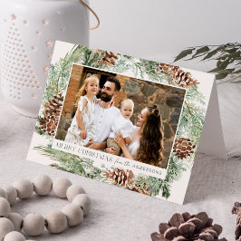 水素朴色パインコーンリース写真 シーズンカード