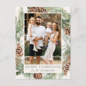 水素朴色パインコーンリース写真 シーズンポストカード (正面)