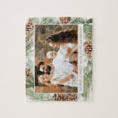 水素朴色パインコーンリース写真 ジグソーパズル (縦)