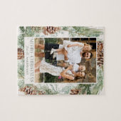 水素朴色パインコーンリース写真 ジグソーパズル (横)