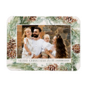 水素朴色パインコーンリース写真 マグネット (横)