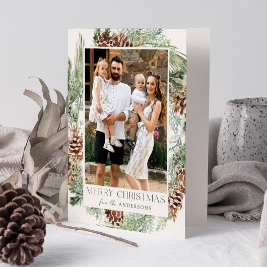 水素朴色パインコーンリース2写真 シーズンカード