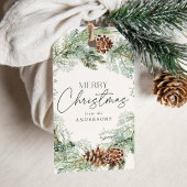 水素朴色パインコーンリース ギフトタグ