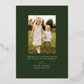 水素朴色パインコーン写真コラージュ 箔シーズンカード (裏面)