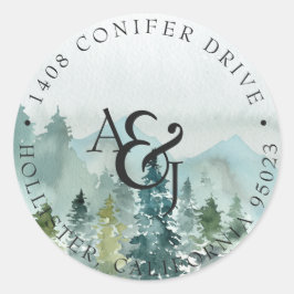 水素朴色パインズモノグラム結婚ズ ラウンドシール