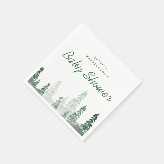 水素朴色パインズ赤ちゃんシャワー紙ナプキン スタンダードカクテルナプキン (角)