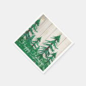 水素朴色パインツリーズハッピーホリデー スタンダードカクテルナプキン (角)