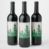 水素朴色パインツリーズハッピーホリデー ワインラベル (ボトル)