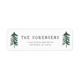 水素朴色パインツリーズ差出人住所 ラベル