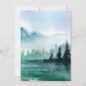 水素朴色パインマウンテンズレイク結婚ズ 招待状 (裏面)