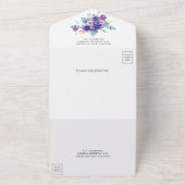 水素朴色パープルアネモンス結婚ズ オールインワン招待状 (外側)
