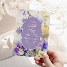 水素朴色パープル&イエローフラワー結婚ズ