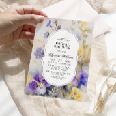 水素朴色パープル&イエローブライダルシャワー 招待状