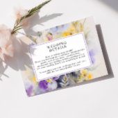 水素朴色パープル&イエロー結婚詳細 エンクロージャーカード