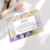 水素朴色パープル&イエロー結婚詳細 エンクロージャーカード