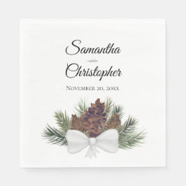 水素朴色ピネコーンエレガントな結婚式 スタンダードランチョンナプキン