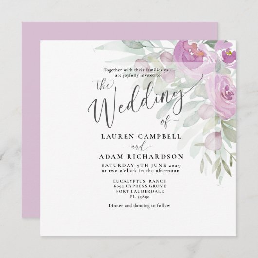 水素朴色ピンクフローラブーケ結婚ーズ (正面/裏面)