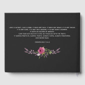 水素朴色ピンクフローラ結婚ズ ゲストブック (裏面)