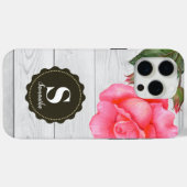 水素朴色ピンクローズグレーウッドテクスチャ Case-Mate iPhoneケース (裏面 (横))