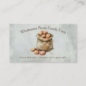 水素朴色ファミリーファーム、地元の農産物 名刺 (正面)