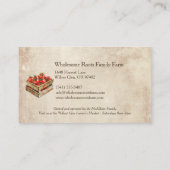 水素朴色ファミリーファーム、地元の農産物 名刺 (裏面)