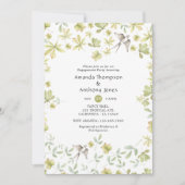 水素朴色フォレスト婚約パーティ 招待状 (正面)