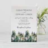 水素朴色フォレスト結婚式招待状 招待状 (スタンド正面)