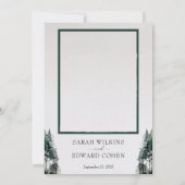 水素朴色フォレスト結婚式招待状 招待状 (裏面)