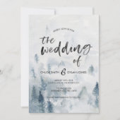 水素朴色フォレスト結婚式招待状 招待状 (正面)