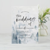 水素朴色フォレスト結婚式招待状 招待状 (スタンド正面)