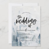 水素朴色フォレスト結婚式招待状 招待状 (正面)