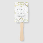 水素朴色フォレスト結婚式 プログラム ハンドファン (正面)