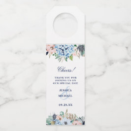 水素朴色フローラアジサイ結婚ズ ボトルネックタグ