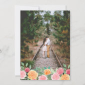 水素朴色フローラウッドフォトブライダルシャワー 招待状 (裏面)