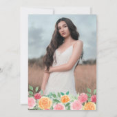 水素朴色フローラウッドフォトブライダルシャワー 招待状 (裏面)