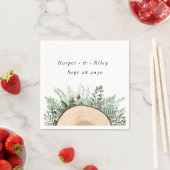 水素朴色フローラウッド結婚ズ スタンダードカクテルナプキン (インサイチュ)