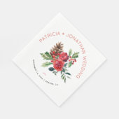 水素朴色フローラクリスマ結婚ス スタンダードランチョンナプキン (角)