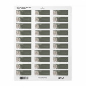 水素朴色フローラグリーン差出人住所 ラベル (フルシート)