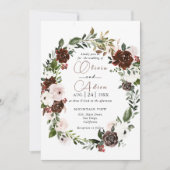 水素朴色フローラジオメト結婚リ 招待状 (正面)