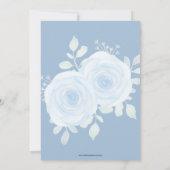 水素朴色フローラダスティブルーブライダルシャワー 招待状 (裏面)