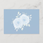 水素朴色フローラダスティブルー結婚ズ エンクロージャーカード (裏面)