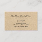 水素朴色フローラチキンヘンエッグファーム 名刺 (裏面)