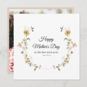 水素朴色フローラハッピーマザーデイカード シーズンカード (正面/裏面)