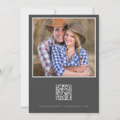 水素朴色フローラバーンドフォト日付を保存 セーブザデート (裏面)