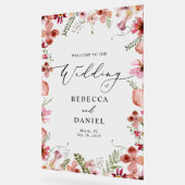 水素朴色フローラフレーム結婚歓迎 アクリルサイン (傾斜)