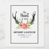 水素朴色フローラボーホ狩りオーバー結婚ズ ワインラベル (シングルラベル)