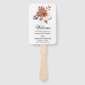 水素朴色フローラボー結婚式 プログラム ハンドファン (正面)