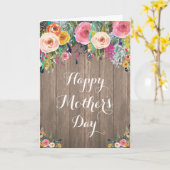 水素朴色フローラマザーズデイカード カード (黄色い花)