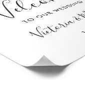 水素朴色フローラランタン結婚の歓迎 ポスター (角)