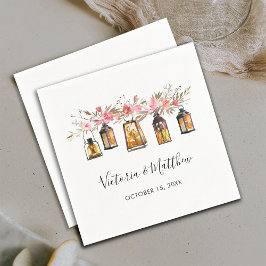 水素朴色フローラランタン結婚ズ スタンダードカクテルナプキン